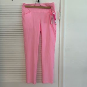 NWT size 10 Lilly Pulitizer luxletic Corso pant in Havana pink